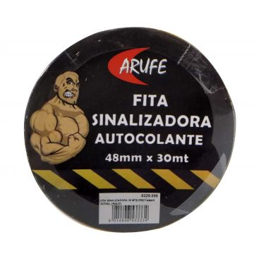 FITA SINALIZADORA 30 MTS PRET. / AMAR. AUTOC. (ROLO) / 0229.098